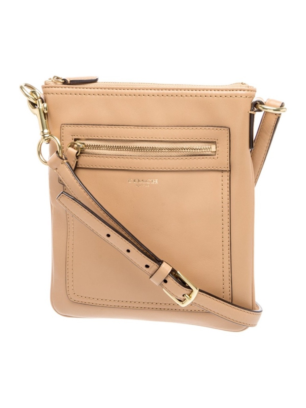 Coach Tan Leather Crossbody Shoulder Bag